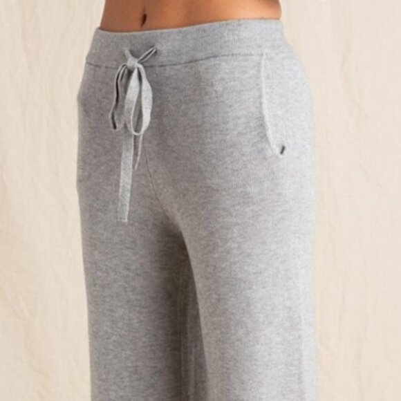 CASUAL COMFY KNIT WIDE LEGGED PANTS - Picture 3 of 5